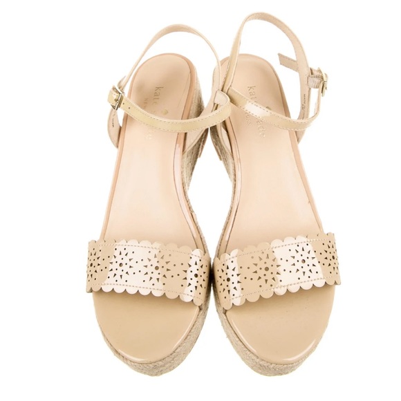 kate spade Shoes - Kate Spade Mennie Patent Espadrille Wedges
